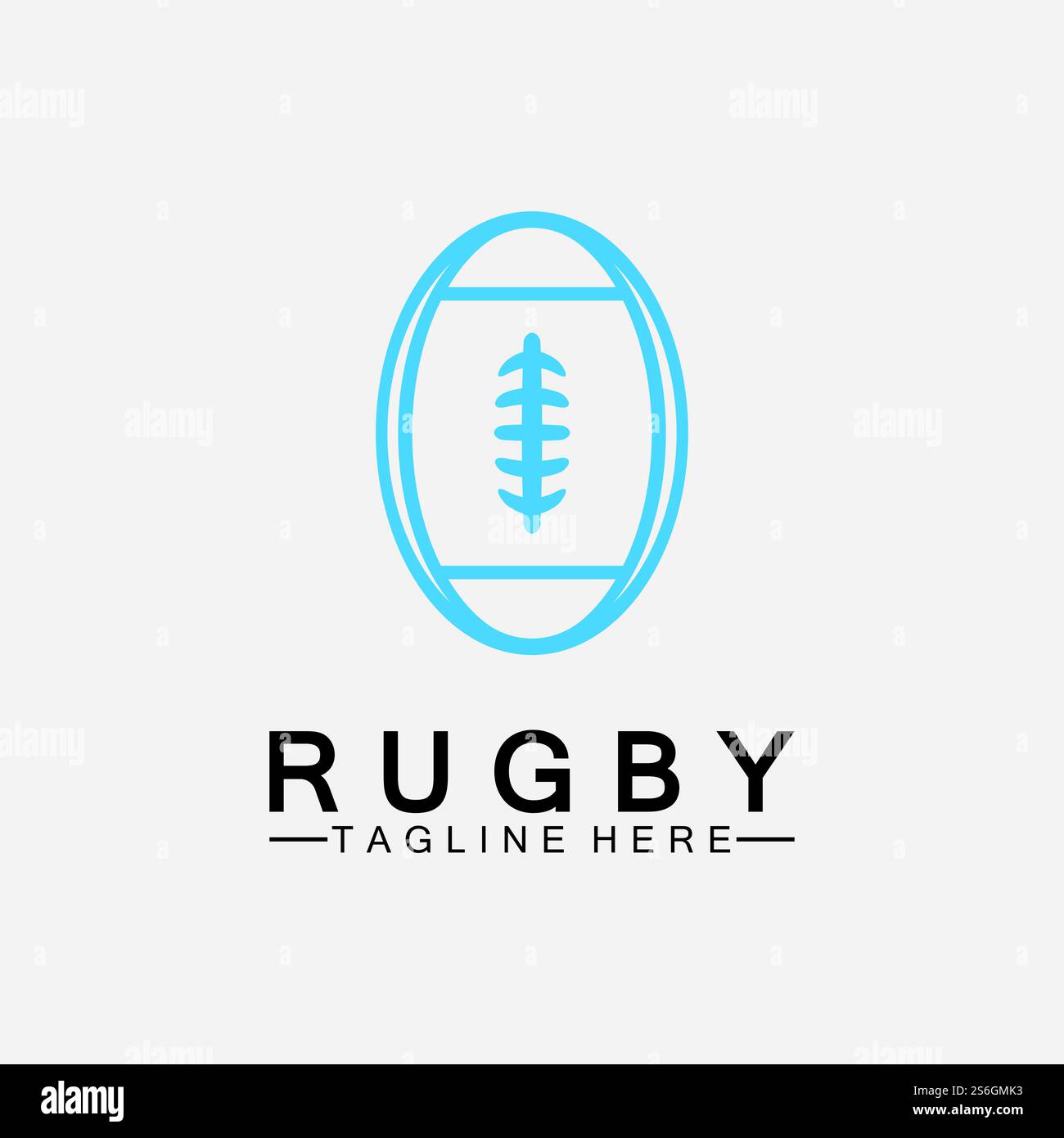 Rugby Ball American Football Icon Vektor-Logo-Vorlage Stock Vektor