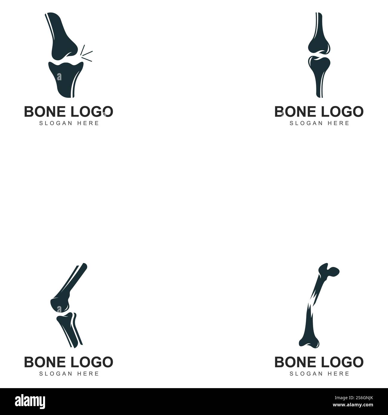 Vektordesign mit Bone-Logo Stock Vektor