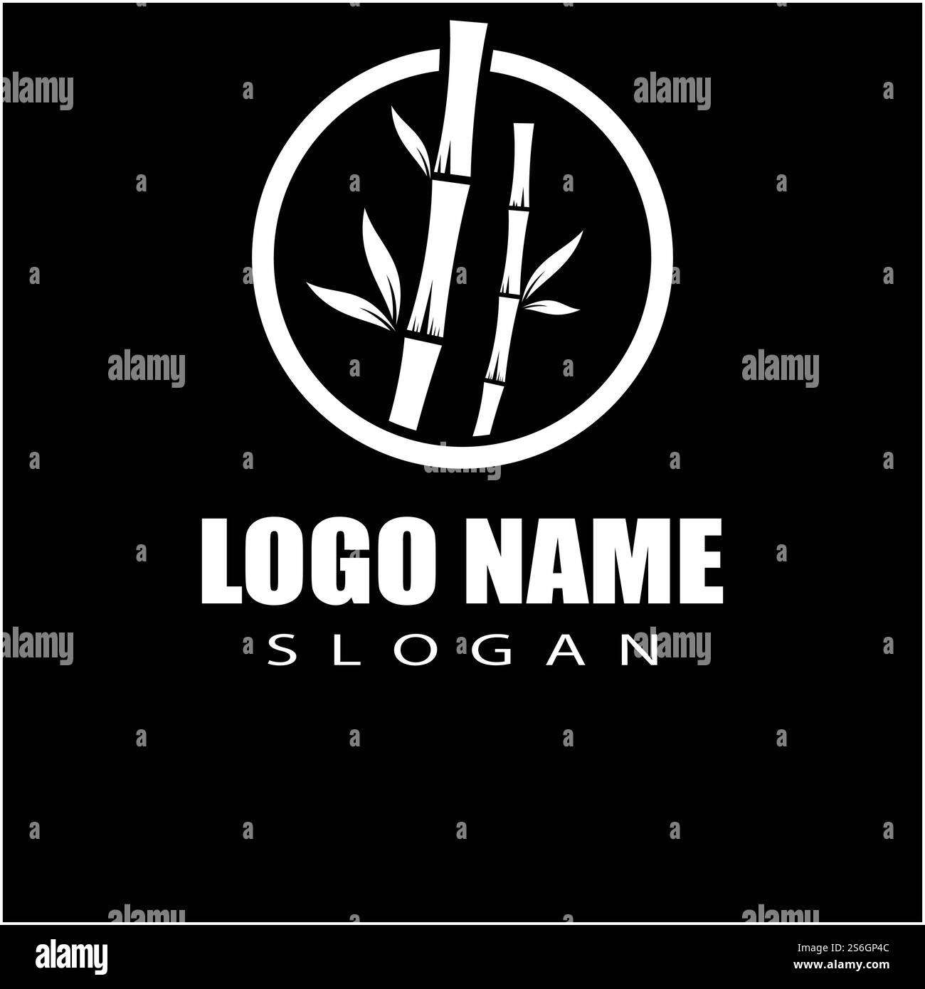 Bambus Logo Vorlage Vektor icon Abbildung design Stock Vektor