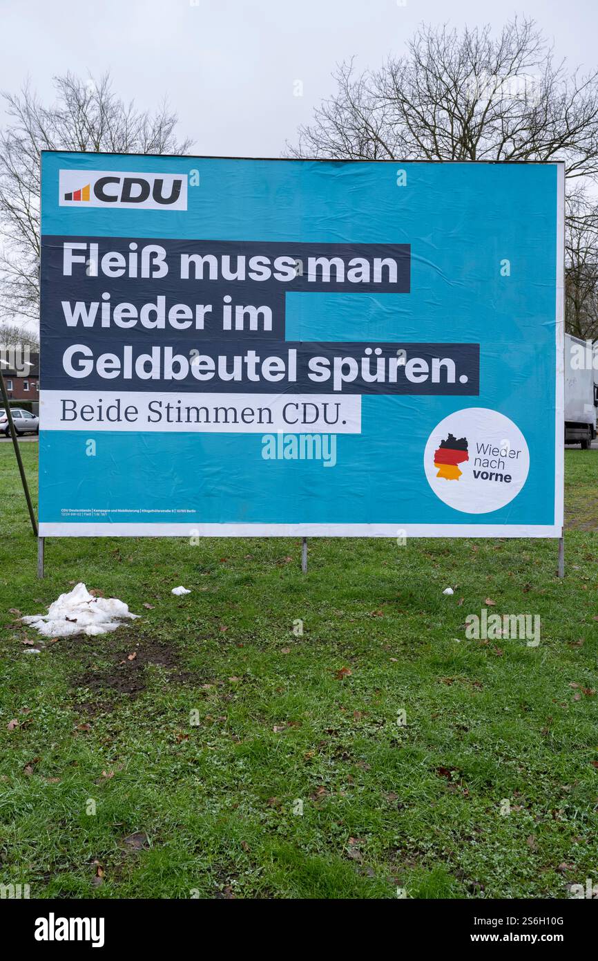 Wahlplakat zur Bundestagswahl 2025 Stockfoto