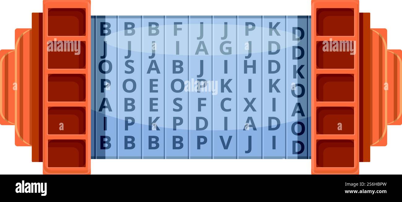 Symbol für Cipher Roll. Cartoon des Chiffre Roll Vektor-Icons für Webdesign isoliert auf weißem Hintergrund. Cipher Roll-Symbol, Cartoon-Stil Stock Vektor