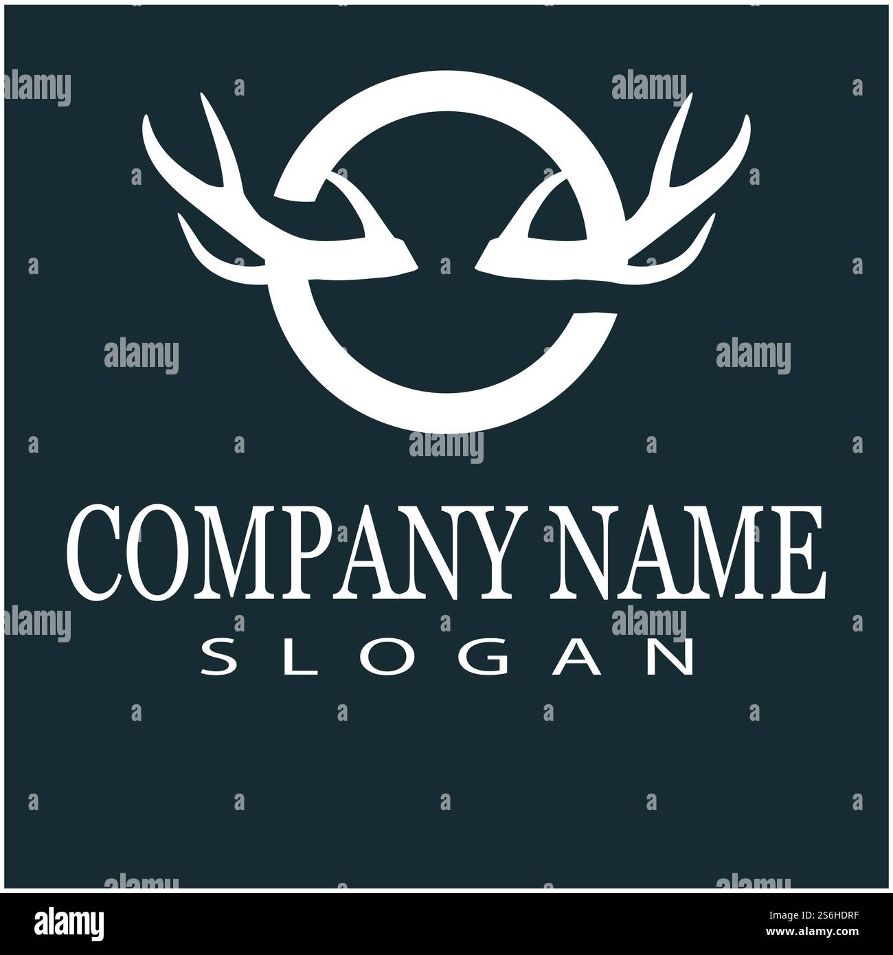 Rotwild Logo Vorlage Vektor icon Abbildung design Stock Vektor