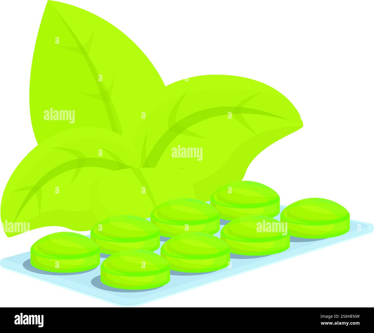 Bio-grünes Hustentropfen-Symbol. Cartoon von Bio-grünen Husten Tropfen Vektor-Symbol für Web-Design isoliert auf weißem Hintergrund. Bio-grüne Husten-Tropfen-Symbol, Cartoon-Stil Stock Vektor