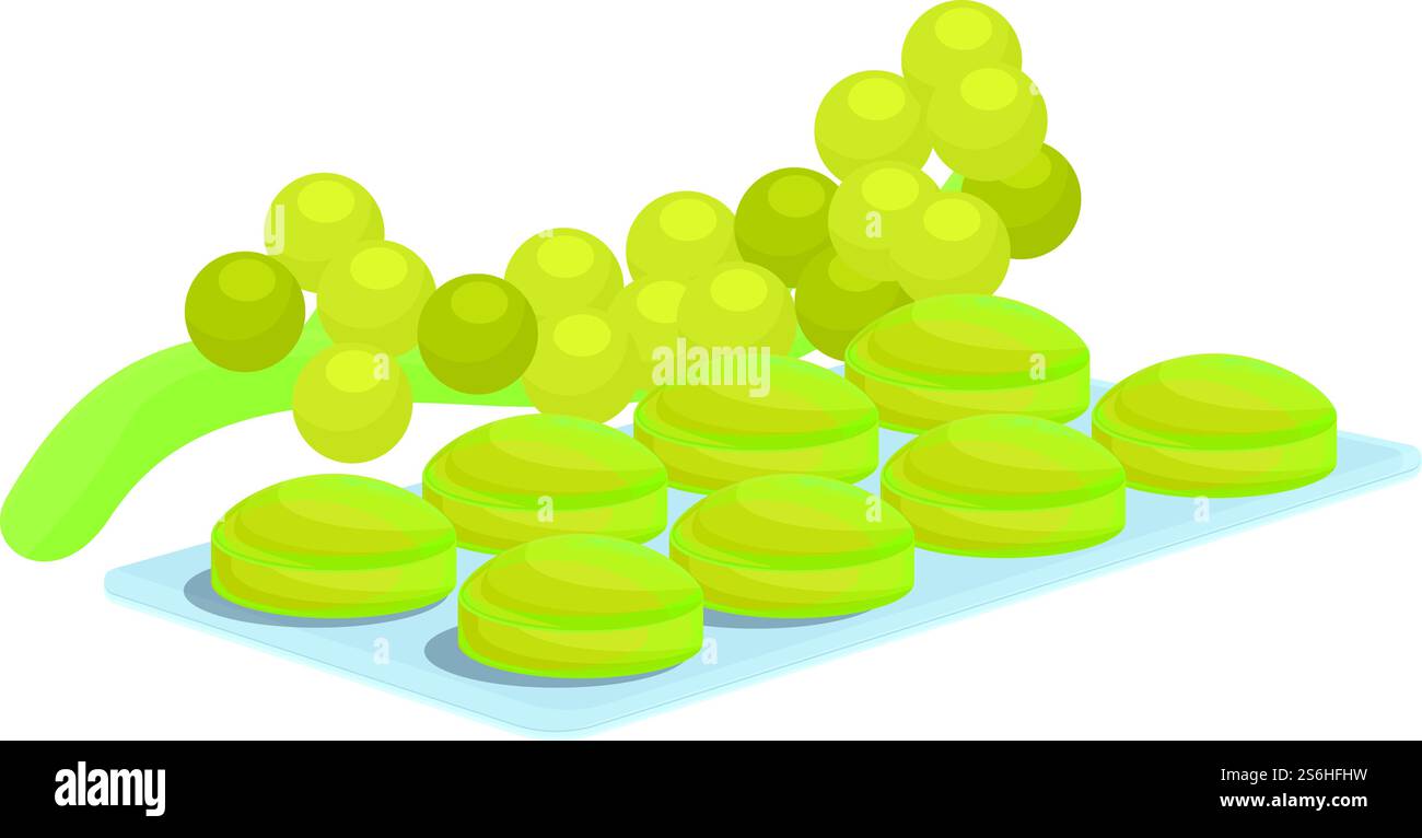 Waldbeeren Husten-Tropfen-Symbol. Cartoon von Waldbeere Husten Tropfen Vektor-Symbol für Web-Design isoliert auf weißem Hintergrund. Waldbeeren Husten-Tropfen-Symbol, Cartoon-Stil Stock Vektor