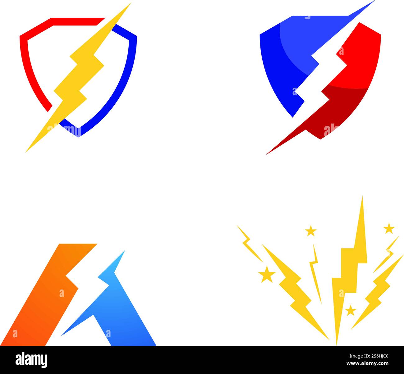 Power Lightning Logo-Vektor-Design Stock Vektor