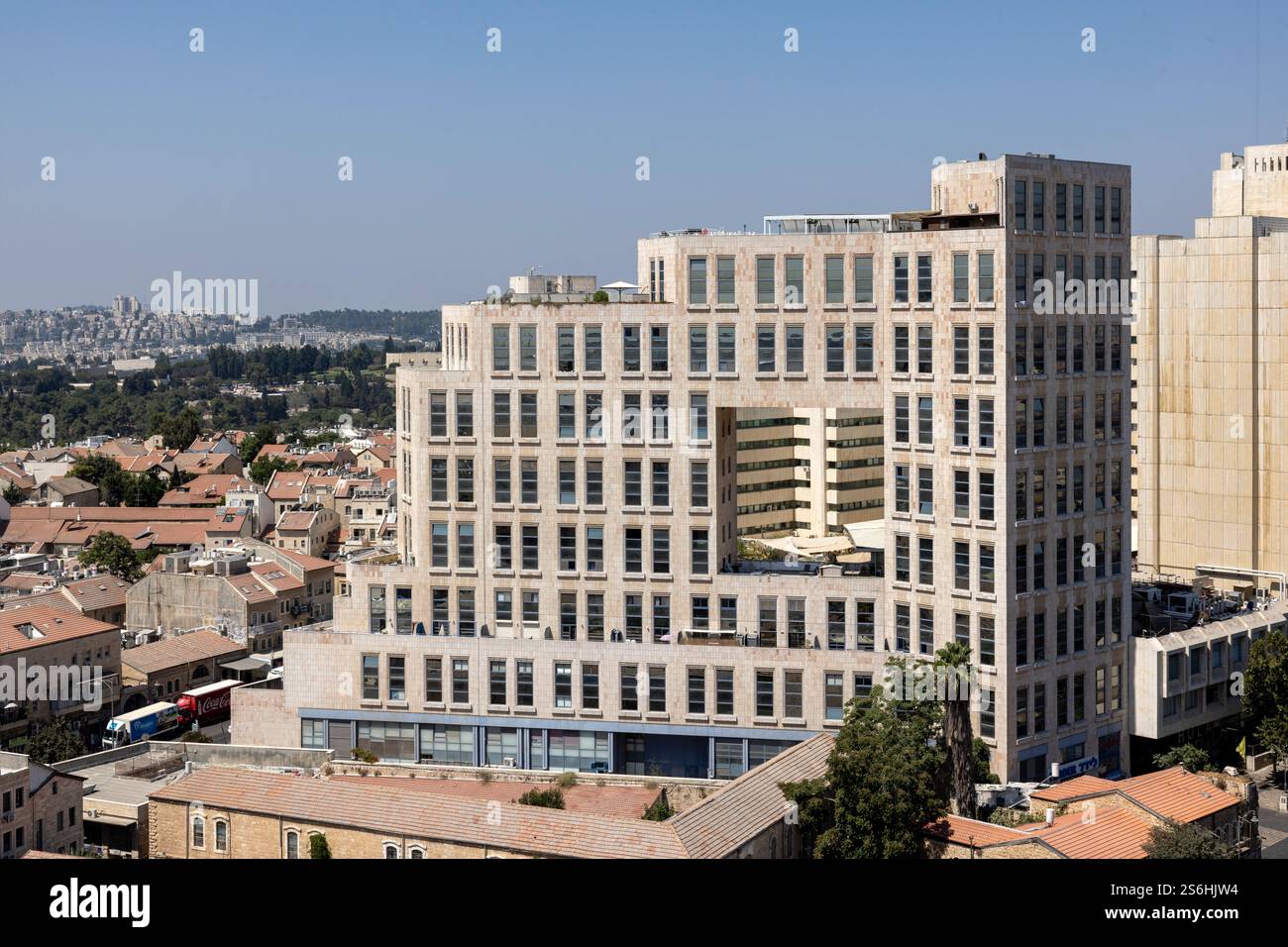 Erhöhter Blick auf Jerusalem, Israel Stockfoto