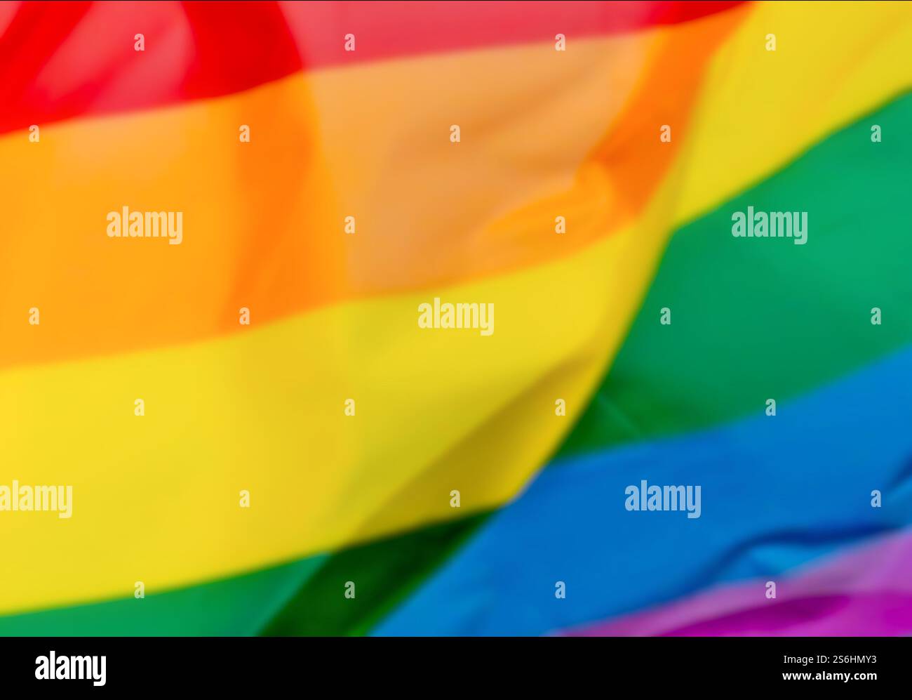 Farbenfrohe abstrakte Darstellung der Regenbogenflagge, die Vielfalt, Inklusion und Gleichheit symbolisiert. Die lebhaften Farbtöne stehen für Einheit A Stockfoto