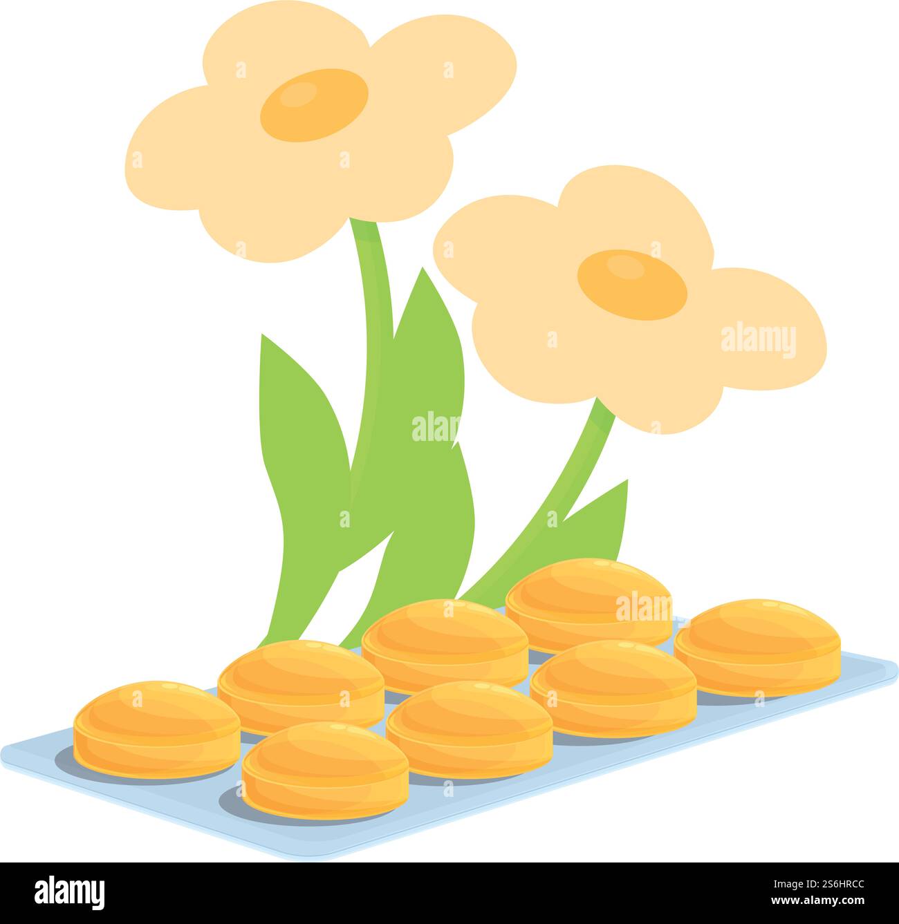 Sommer Blume Husten Tropfen Symbol. Cartoon von Sommer Blume Husten Tropfen Vektor-Symbol für Web-Design isoliert auf weißem Hintergrund. Sommerblume Husten Tropfen Symbol, Cartoon-Stil Stock Vektor