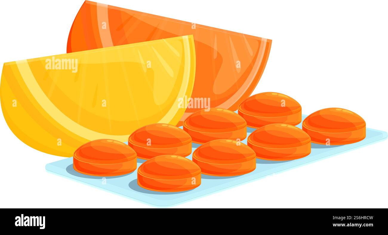 Fruchtmischung Husten-Tropfen-Symbol. Cartoon der Frucht Mischung Husten Tropfen Vektor-Symbol für Web-Design isoliert auf weißem Hintergrund. Hustentropfen-Symbol in Fruchtmischung, Cartoon-Stil Stock Vektor