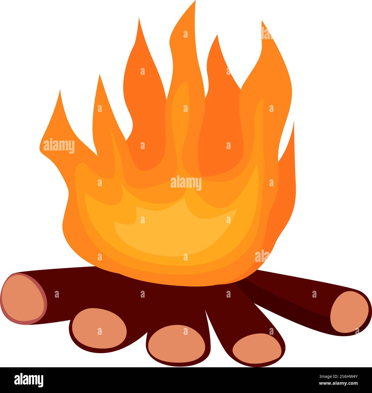 Großes Lagerfeuer-Symbol. Cartoon des großen Lagerfeuer-Vektorsymbols für Webdesign isoliert auf weißem Hintergrund. Große Lagerfeuerkone im Cartoon-Stil Stock Vektor Großes Lagerfeuer-Symbol. Cartoon des großen Lagerfeuer-Vektorsymbols für Webdesign isoliert auf weißem Hintergrund. Große Lagerfeuerkone im Cartoon-Stil Stock Vektor