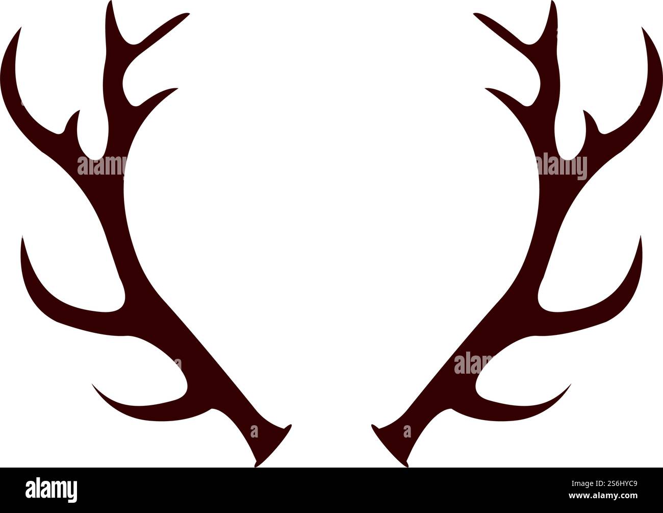 Rotwild Logo Vorlage Vektor icon Abbildung design Stock Vektor