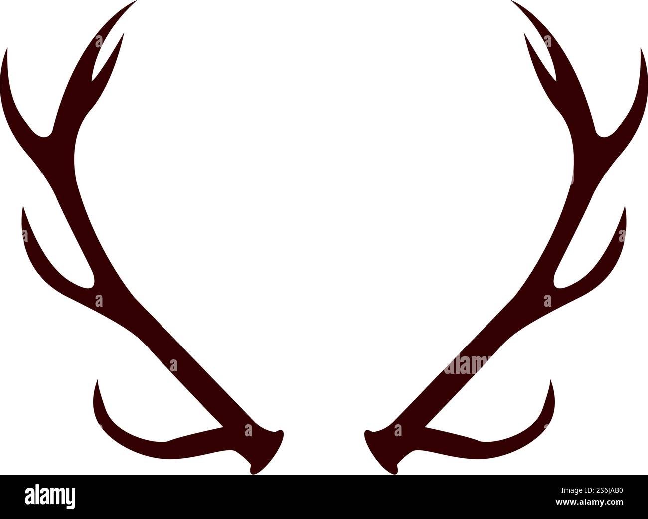 Rotwild Logo Vorlage Vektor icon Abbildung design Stock Vektor