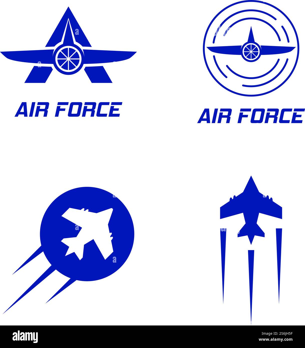 Air Force Flugzeug Militär Logo Vektor Design Stock Vektor