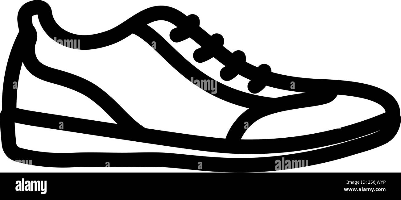 Man Casual Shoe-Ikone. Auffälliges Design mit bearbeitbarer Konturbreite. Vektorgrafik. Stock Vektor