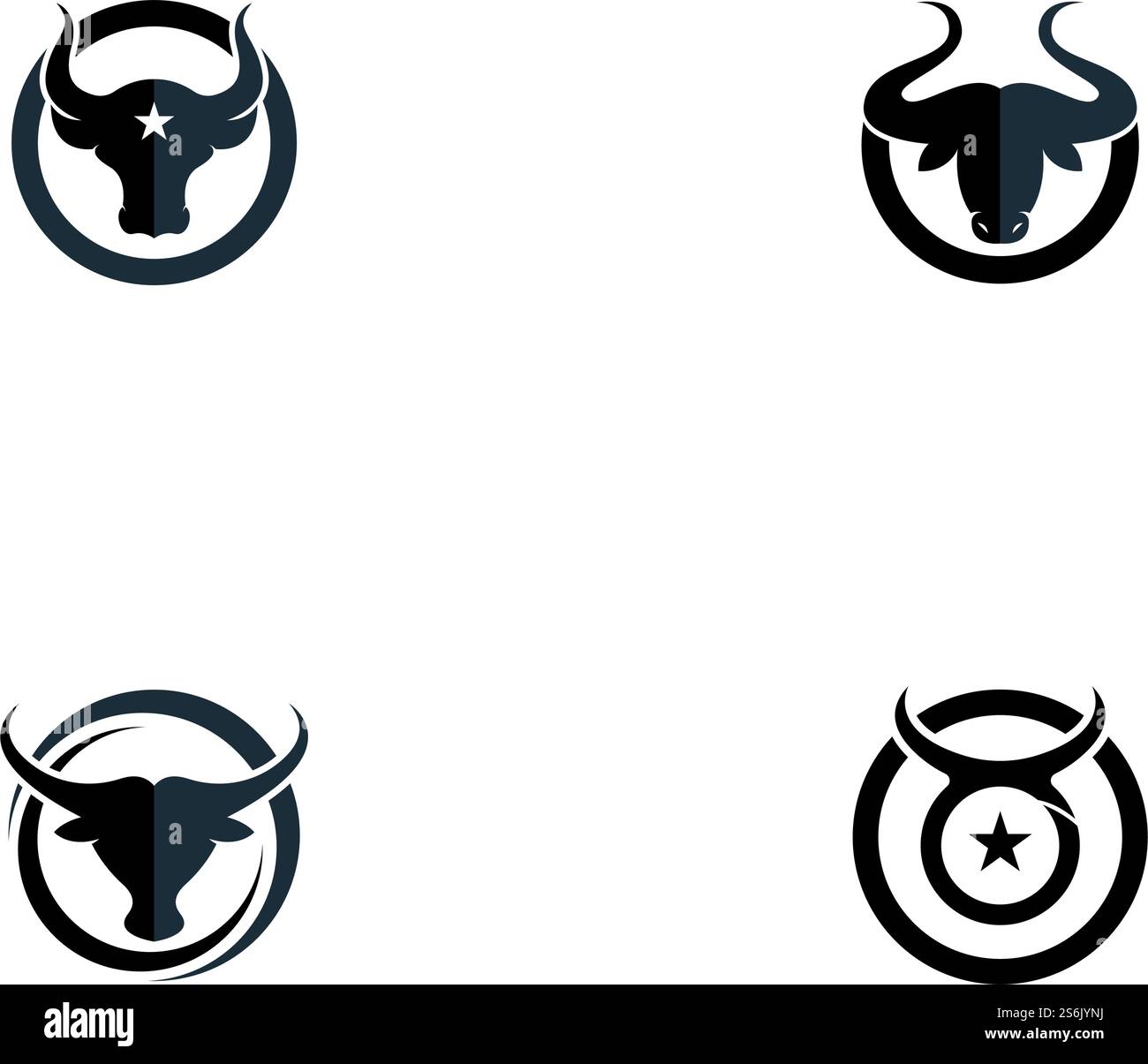 Bull Stier Logo-Vorlage Stock Vektor