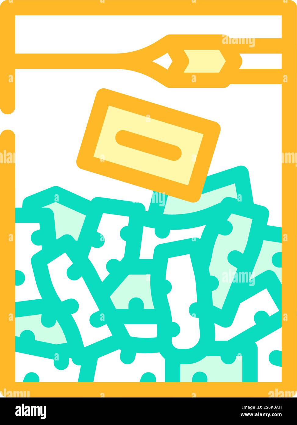 Gehackte Wurzel Wasabi Farbe Symbol Vektor. Wasabi-Zeichen mit gehackter Wurzel. Isolierte Symboldarstellung. Gehackte Wurzel Wasabi Farbe Symbol Vektor Illustration Stock Vektor