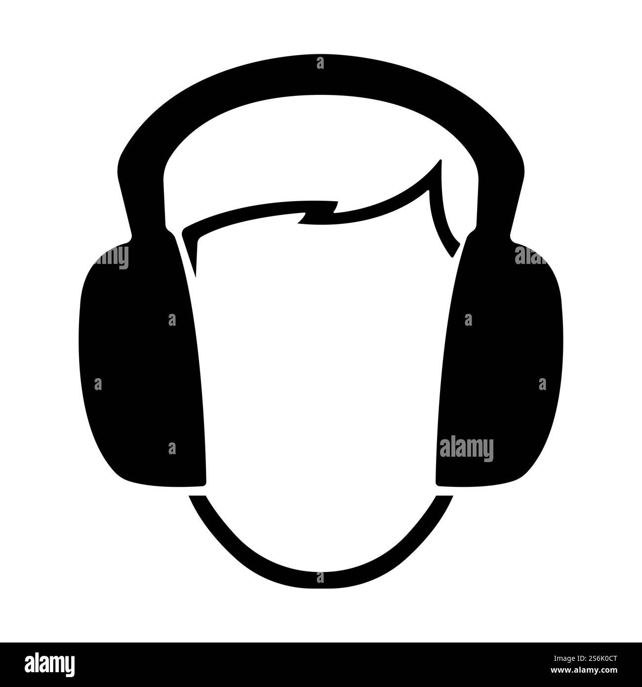 Kein Gehörschutz erforderlich, nehmen Sie die Kopfhörer heraus Stock Vektor