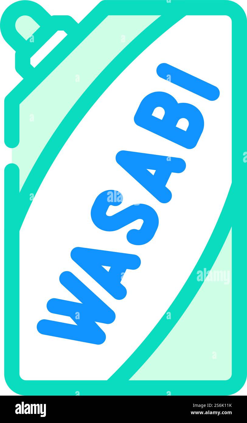 Paket Wasabi Farbe Symbol Vektor. Paket Wasabi-Zeichen. Isolierte Symboldarstellung. Paket Wasabi Farbe Symbol Vektor Illustration Stock Vektor