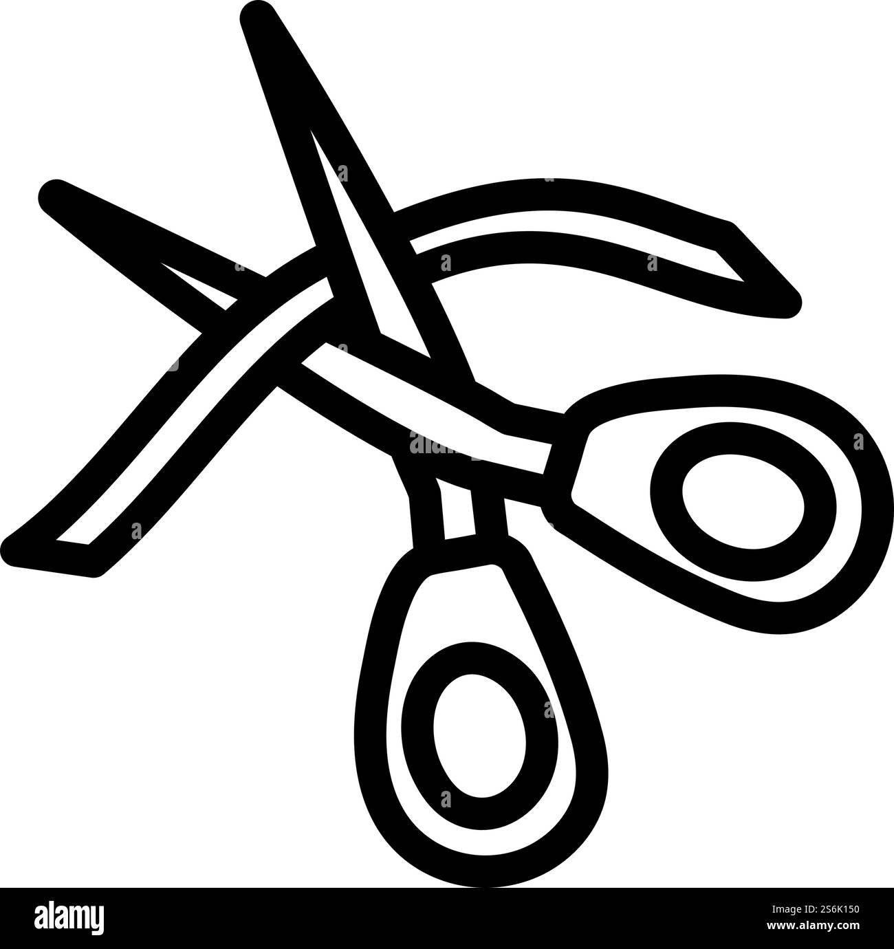 Symbol Für Den „Ceremony Ribbon Cut“. Bearbeitbares, Fett Formatischtes Umrisse-Design. Vektorgrafik. Stock Vektor