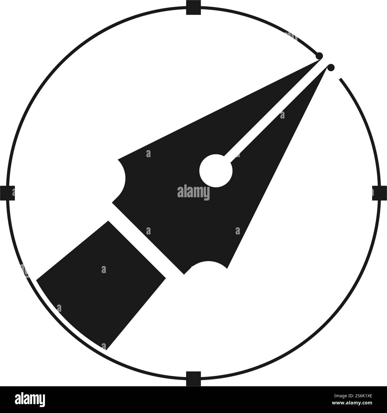 Pentool Icon flach Design Vektor Stock Vektor