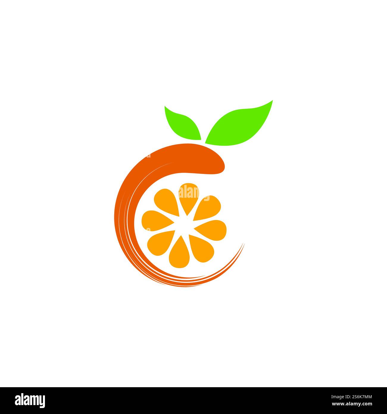 Frische Orangenfrucht, Limettenscheibe, Grapefruit-Zitrusfrucht, inspiriert durch das Design des O-Logos Stock Vektor