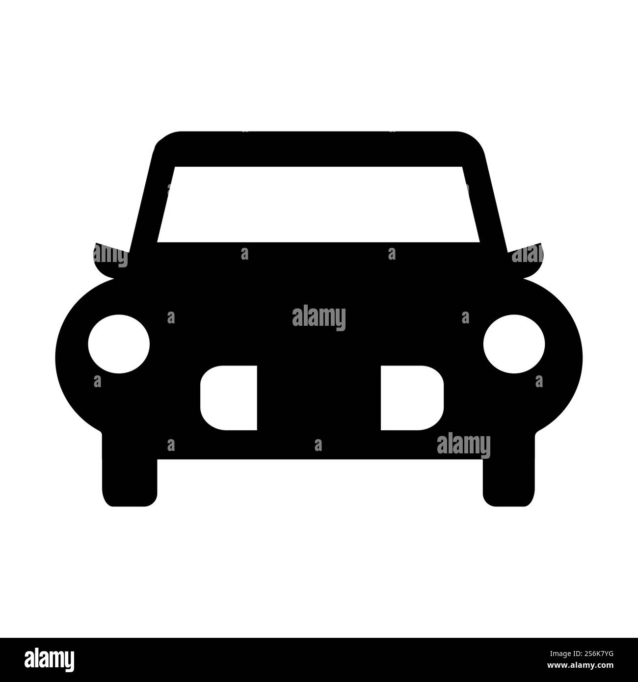 Kfz-Verbotsschild auf weißem Hintergrund Stock Vektor