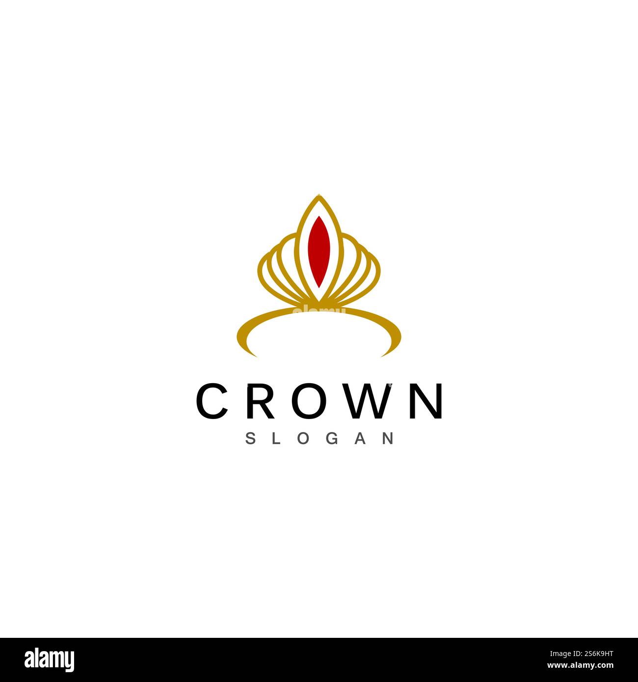 Symbol für Kronenlogo und Symbolvorlage Stock Vektor