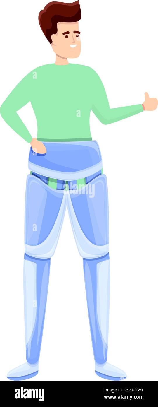 Silikon-Exoskelett-Symbol. Cartoon des Silikon Exoskelett Vektor-Icons für Web-Design isoliert auf weißem Hintergrund. Silikon-Exoskelett-Ikone im Cartoon-Stil Stock Vektor