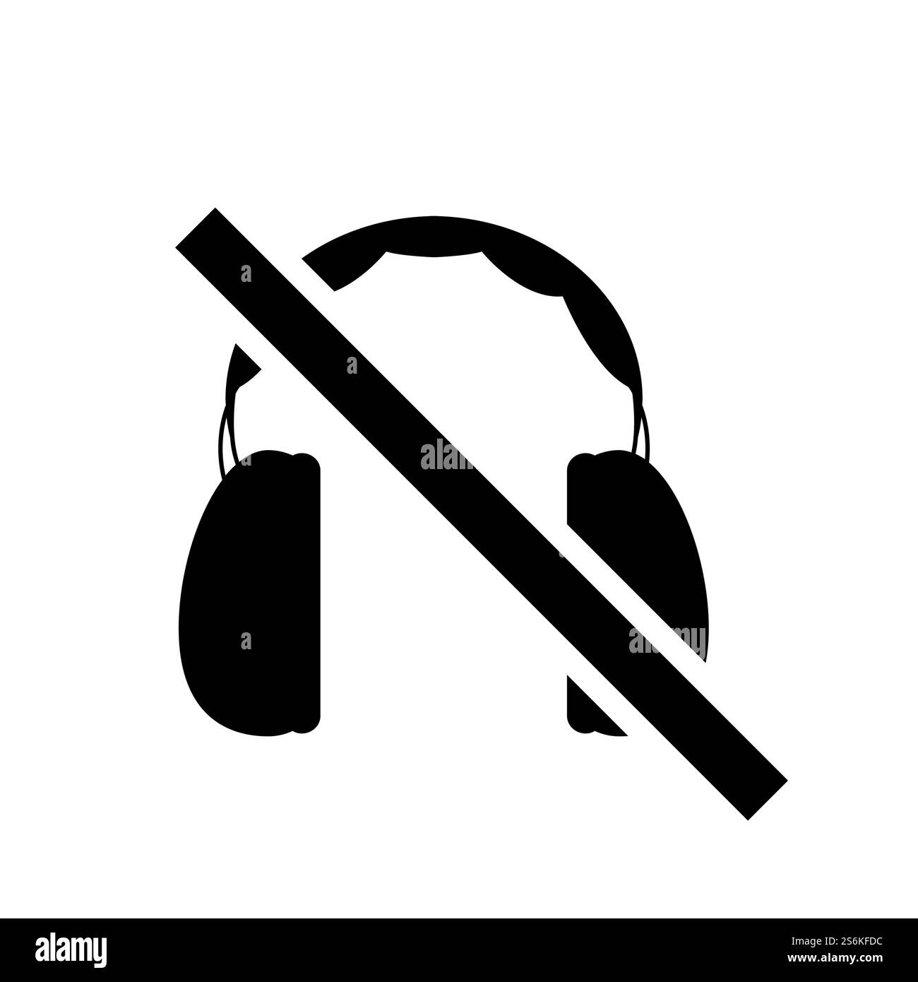 Kein Gehörschutz erforderlich, nehmen Sie die Kopfhörer heraus Stock Vektor