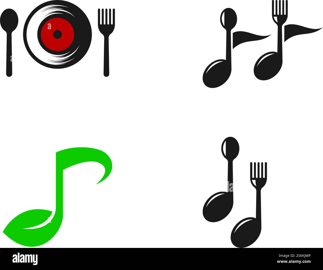 Musik Essen Illustration Vektor Design Stock Vektor