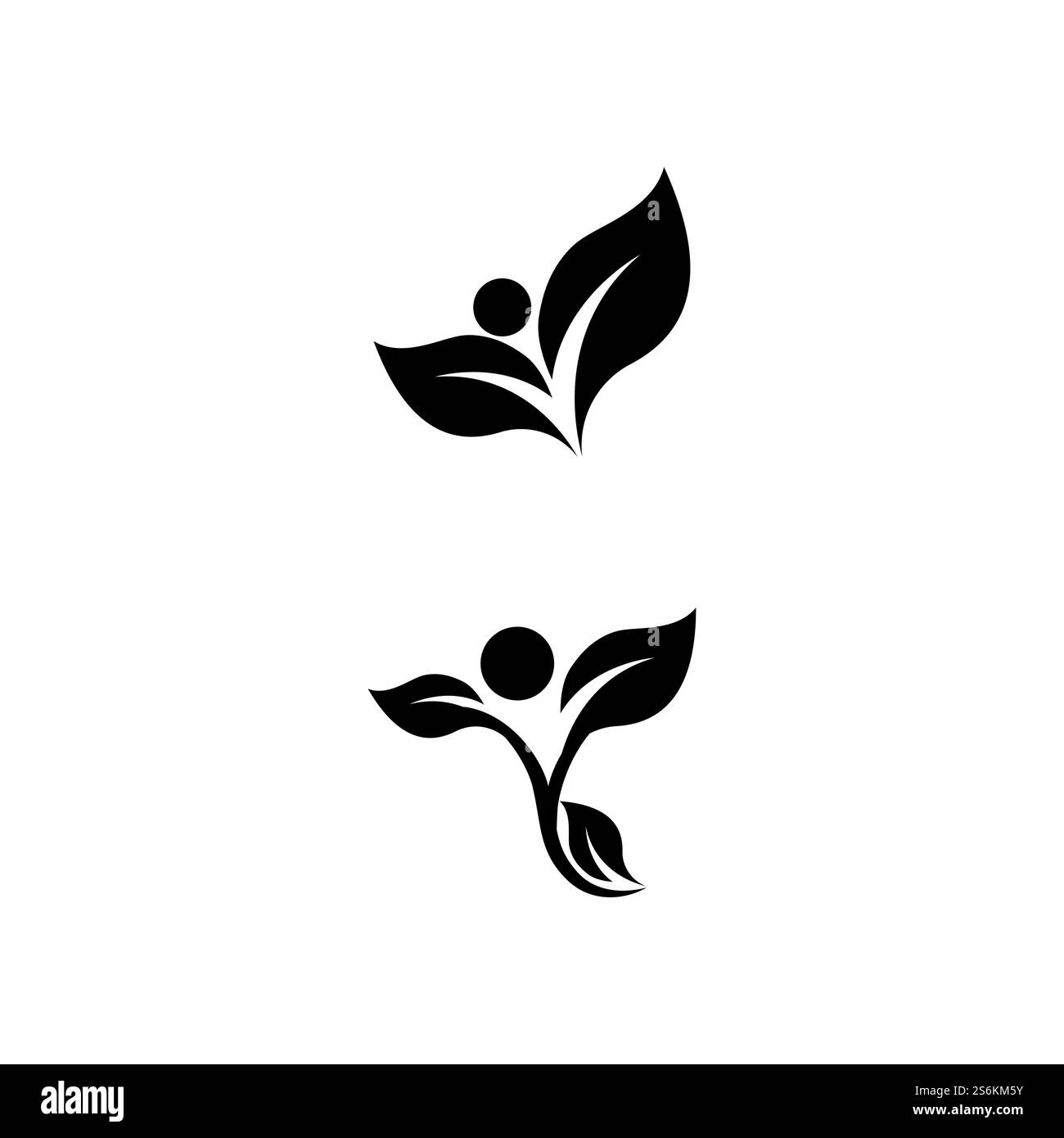 Inspiration für das Logo von Leaf and Shutter Lens Aperture for Nature Fotografen Stock Vektor