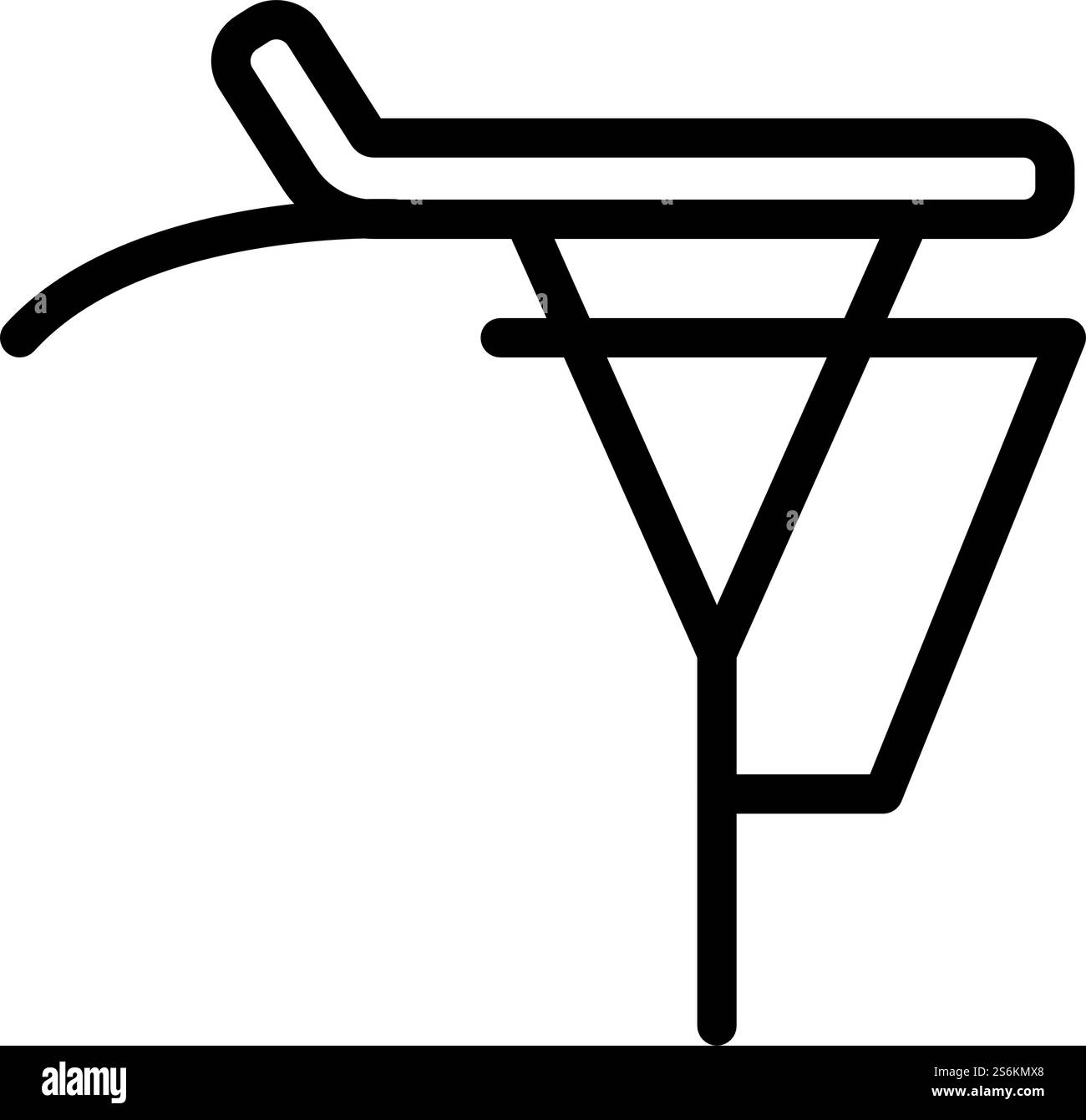 Symbol Für Den Gepäckträger Des Fahrrads. Auffälliges Design mit bearbeitbarer Konturbreite. Vektorgrafik. Stock Vektor