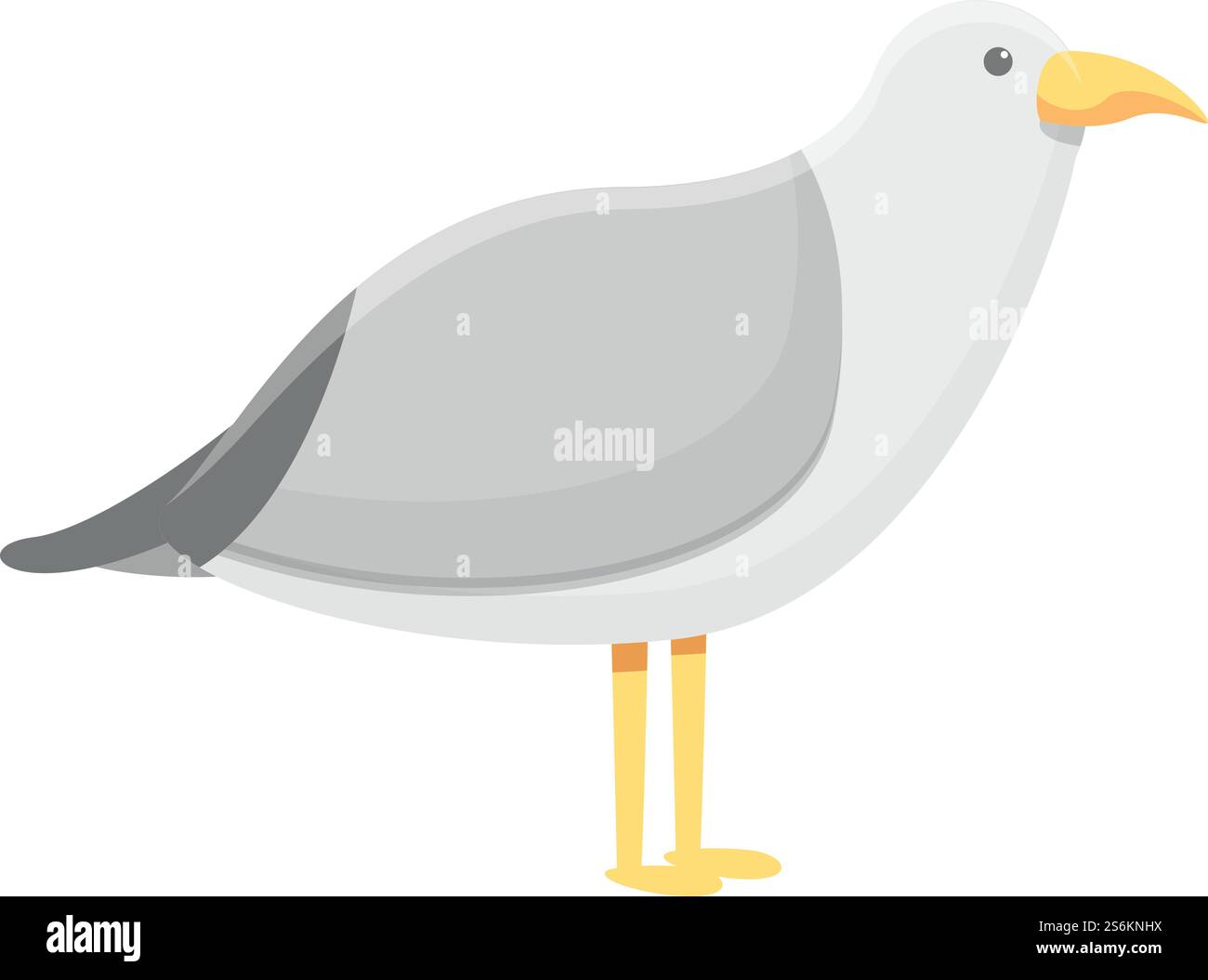 Möwensymbol. Cartoon des Möwenvektorsymbols für Webdesign isoliert auf weißem Hintergrund. Möwe-Symbol, Cartoon-Stil Stock Vektor