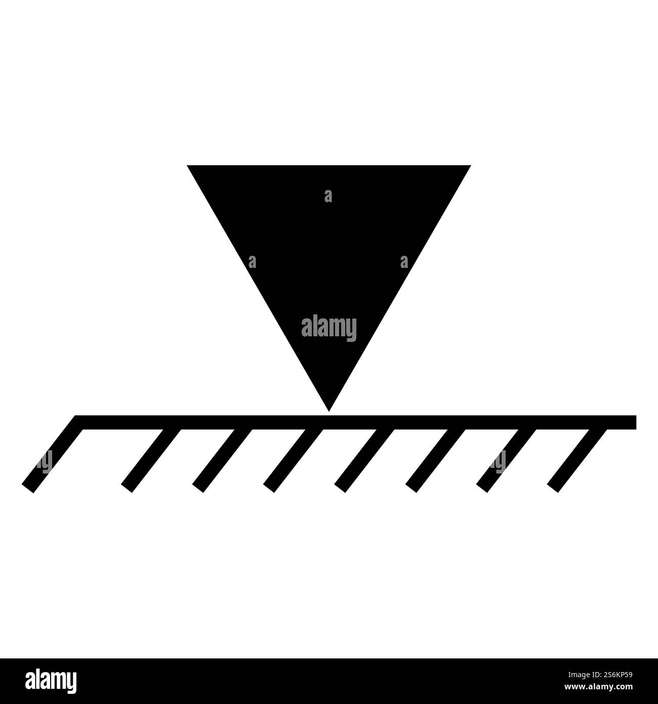 Begrenzung der Höhe des Symbols auf weißem Hintergrund, Vektorgrafik EPS.10 Stock Vektor