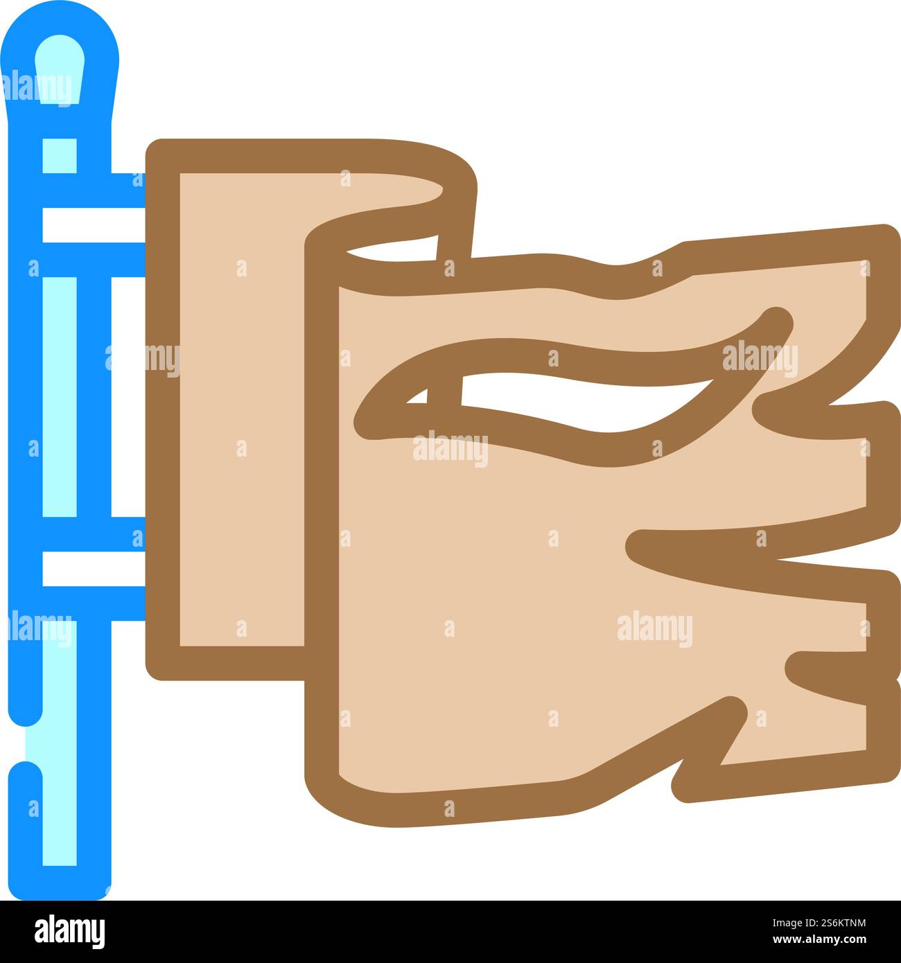 Flaggenpiraten Farbe Symbol Vektor. Flaggenpiratenzeichen. Isolierte Symboldarstellung. Fahne Piraten Farbe Symbol Vektor Illustration Stock Vektor