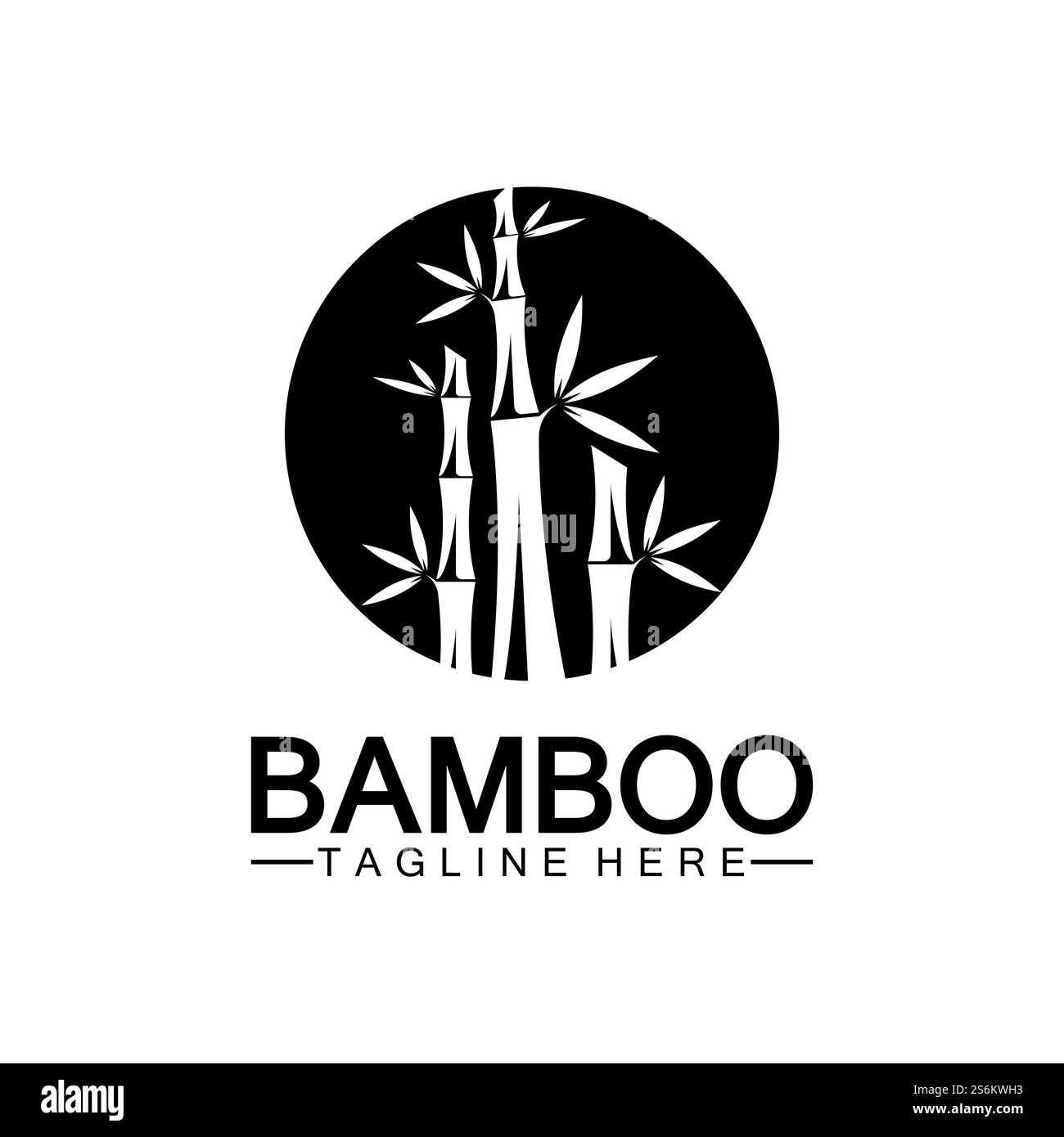 Bambus Logo Vorlage Vektor icon Abbildung design Stock Vektor