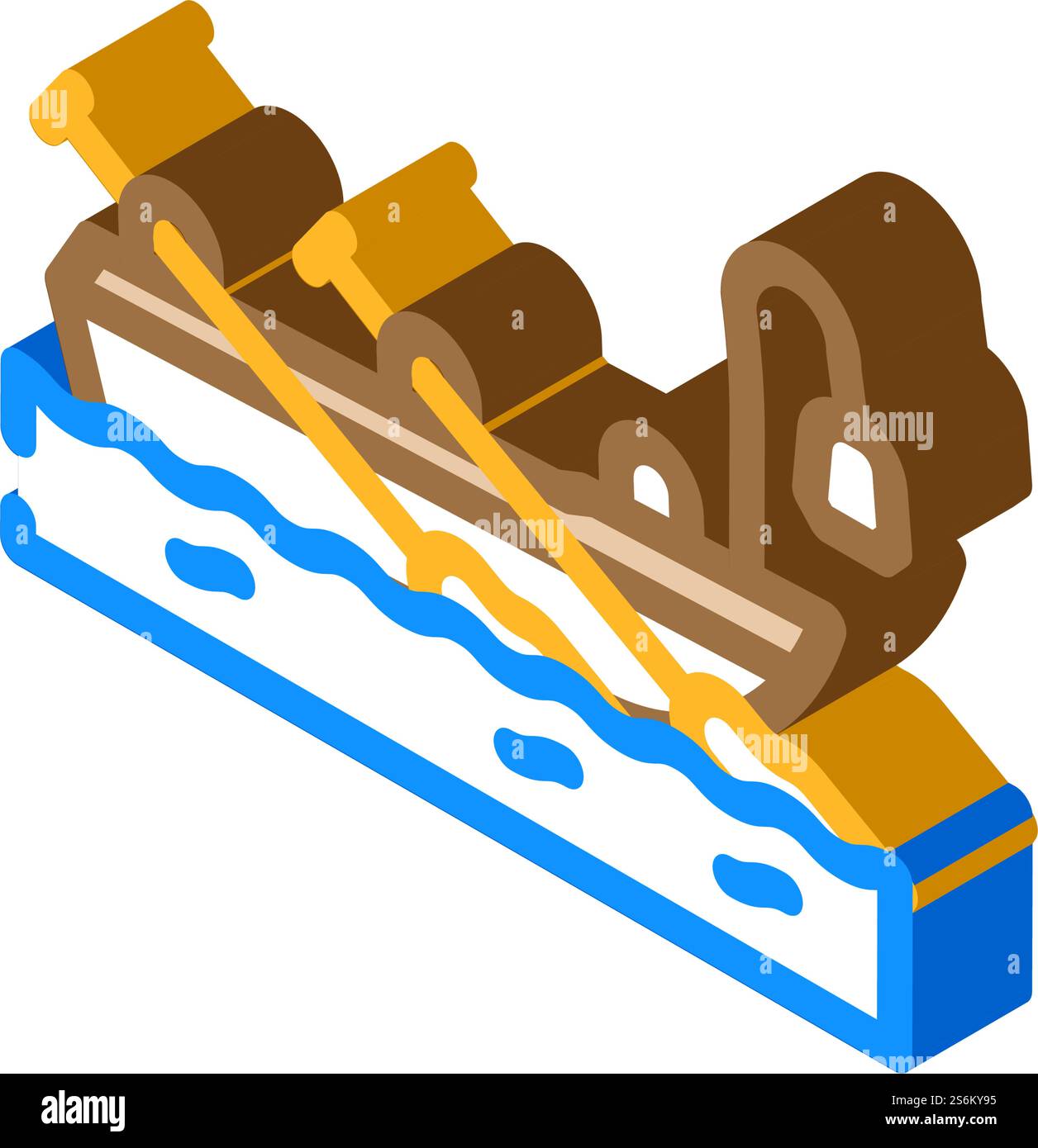 Isometrischer Symbolvektor für Bootspiraten. Piratenschild. Isolierte Symboldarstellung. Bootspiraten isometrische Iconvektorillustration Stock Vektor