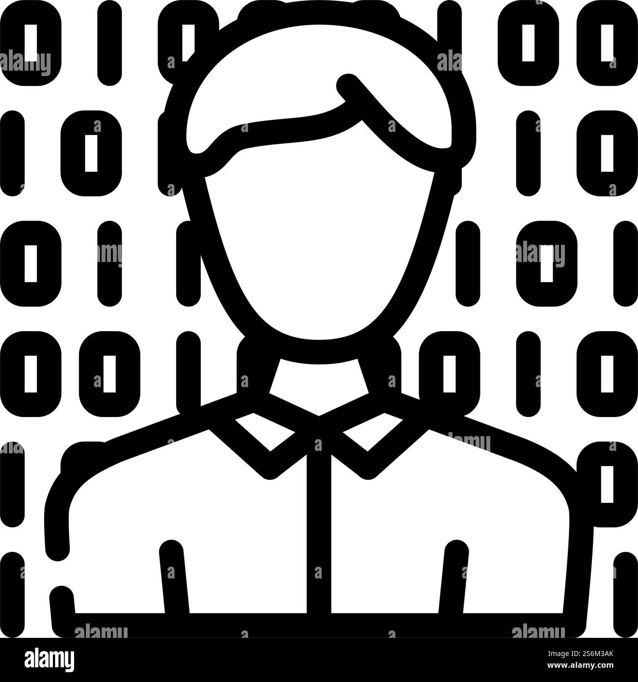 Anonyme Käuferposition - Symbolvektor. Anonymes Käuferzeichen. Schwarze Abbildung des isolierten Kontursymbols. Anonyme Käuferzeile Symbol Vektor Illustration Stock Vektor