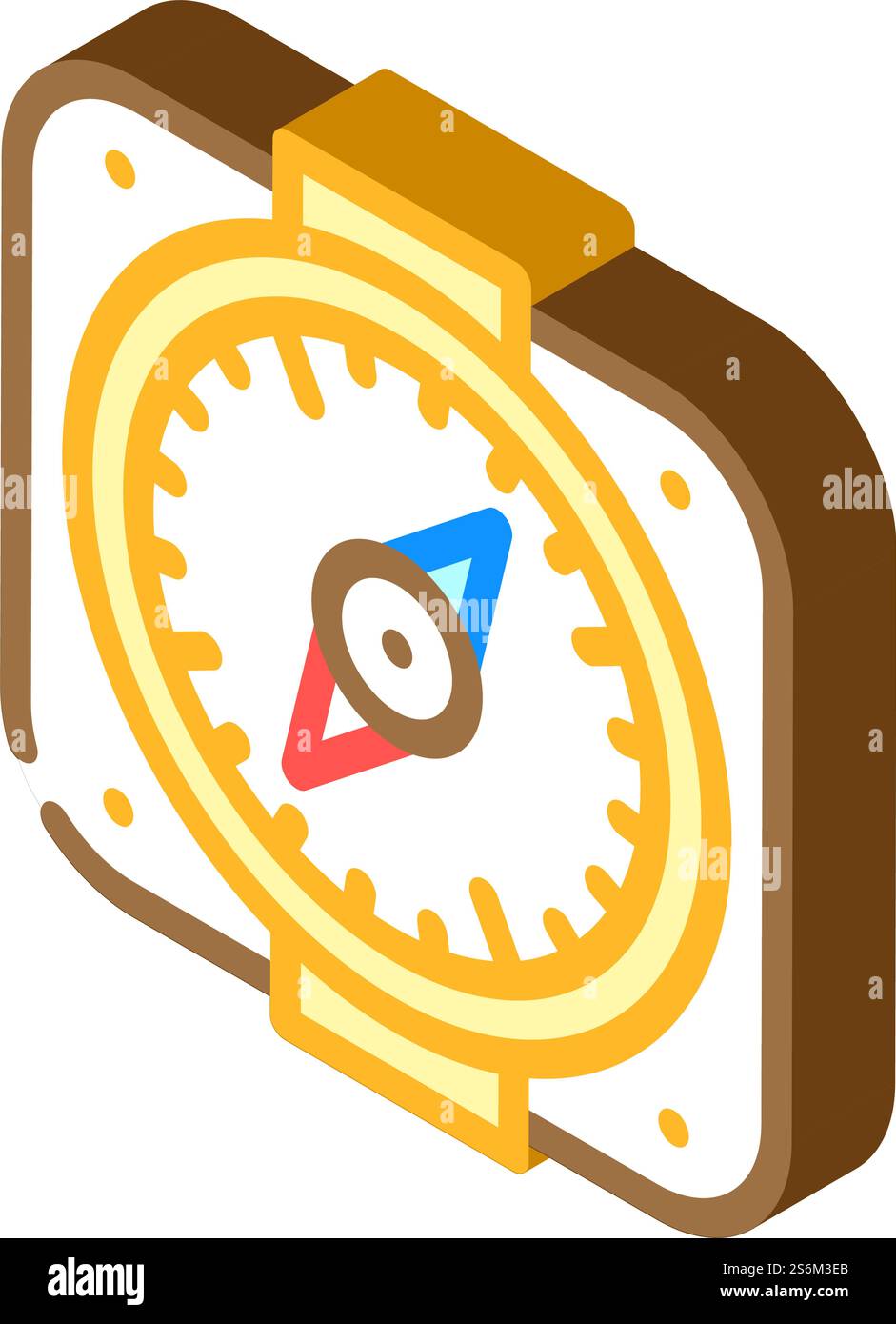 Isometrischer Symbolvektor des Kompass-Piraten. Kompass-Piratenzeichen. Isolierte Symboldarstellung. Isometrische Vektorgrafik des Kompasspiraten Stock Vektor