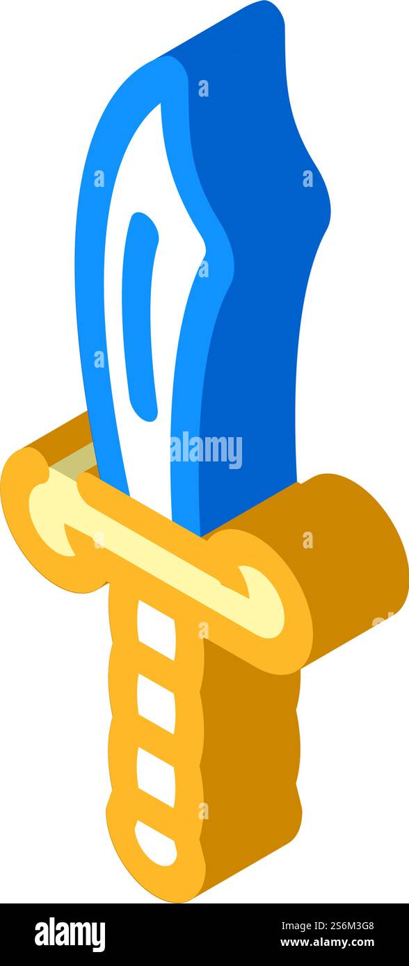 Säbelpiraten isometrischer Symbolvektor. Säbelpiratenschild. Isolierte Symboldarstellung. Säbelpiraten-Isometrie-Vektor-Illustration Stock Vektor