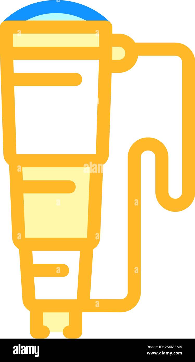 Spyglass Pirate Tool Farbe Symbol Vektor. Spionenglas-Piratenwerkzeug-Schild. Isolierte Symboldarstellung. Spyglass Pirate Tool Farbe Symbol Vektor Illustration Stock Vektor