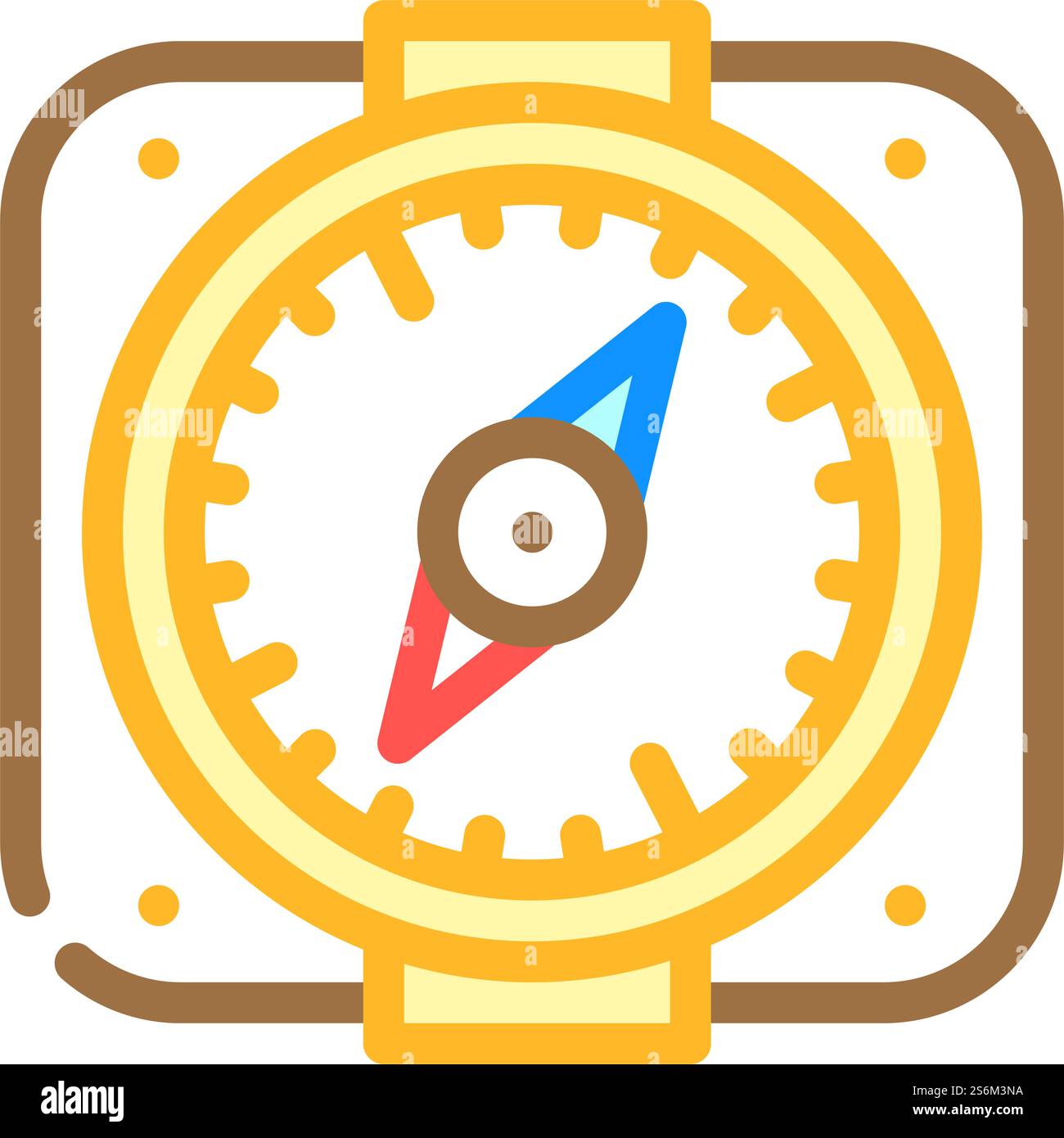 Kompass-Piraten-Farbsymbolvektor. Kompass-Piratenzeichen. Isolierte Symboldarstellung. Kompass Piraten Farbe Symbol Vektor Illustration Stock Vektor