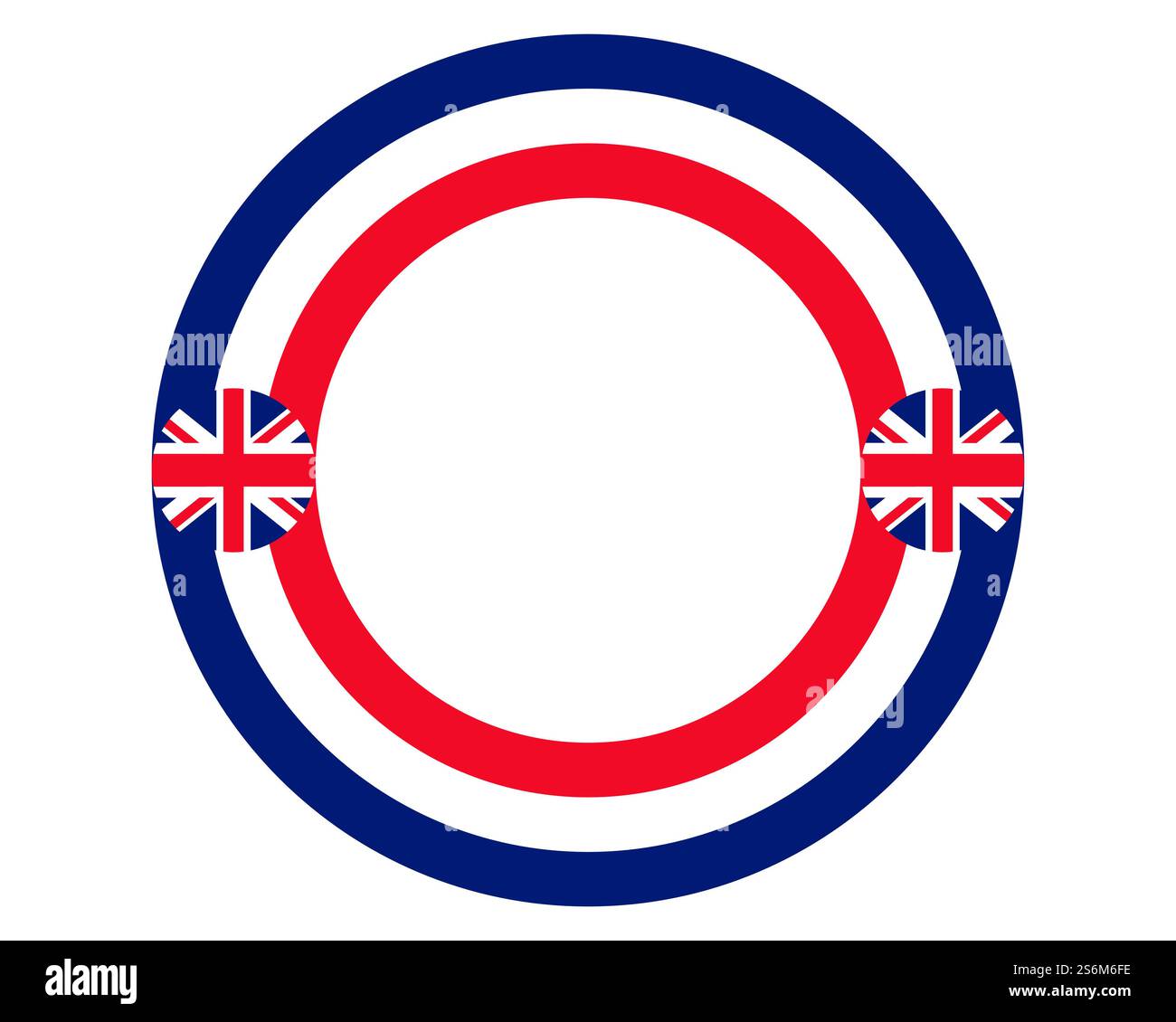 Britische Flagge mit Textabstand Stockfoto