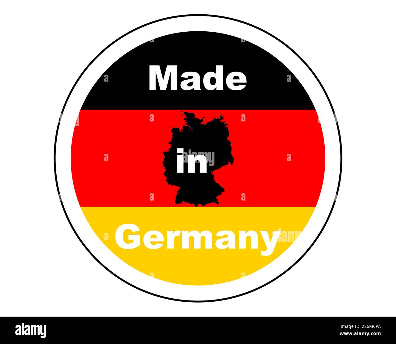 Qualitätssiegel Made in Germany Stockfoto