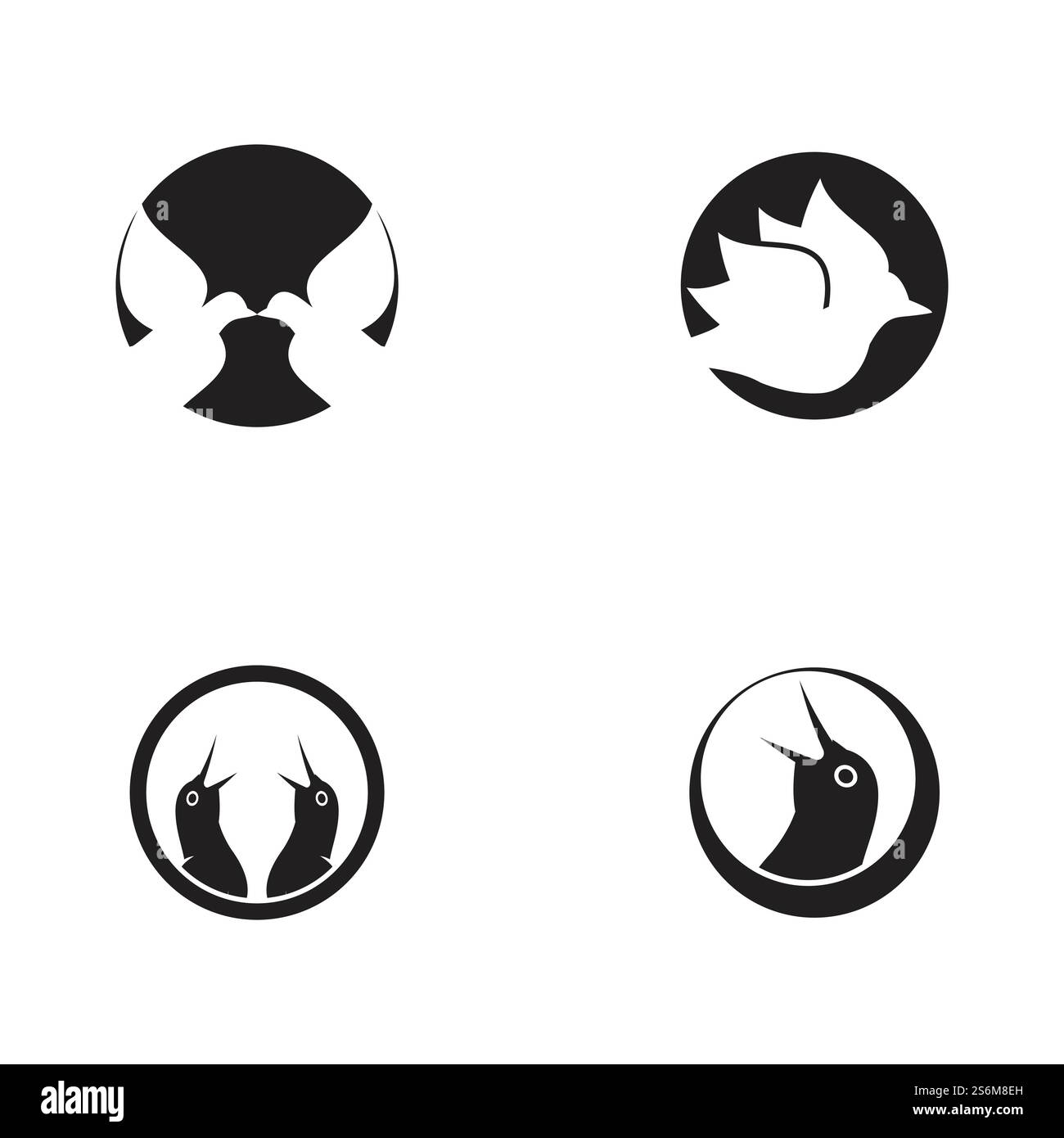 Bird Logo Template Design Vektor, Emblem, Design Konzept, Kreatives Symbol, Symbol Stock Vektor