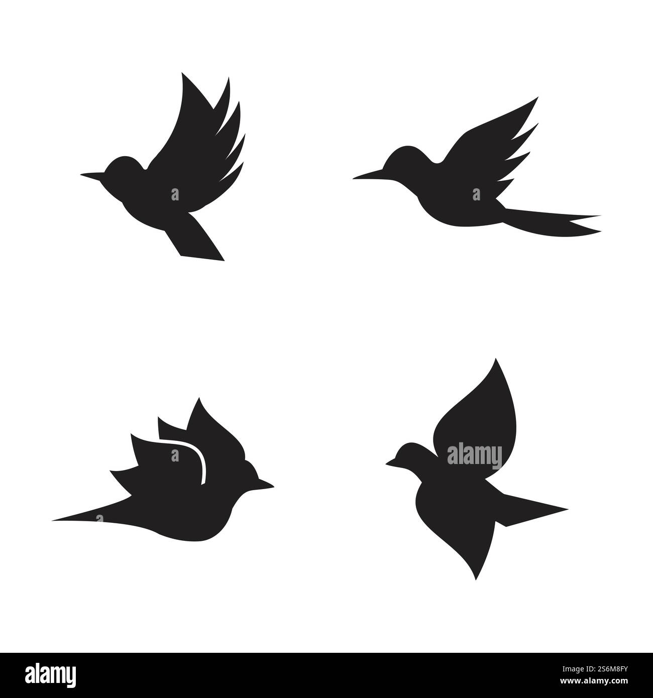 Bird Logo Template Design Vektor, Emblem, Design Konzept, Kreatives Symbol, Symbol Stock Vektor