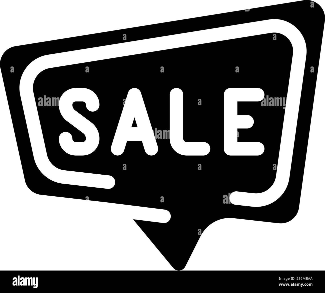 Zitat Rahmen Verkauf Glyphe Symbol Vektor. Angebotsschild im Rahmen angeben. Schwarze Abbildung des isolierten Kontursymbols. Zitat Rahmen Verkauf Glyphe Symbol Vektor Illustration Stock Vektor