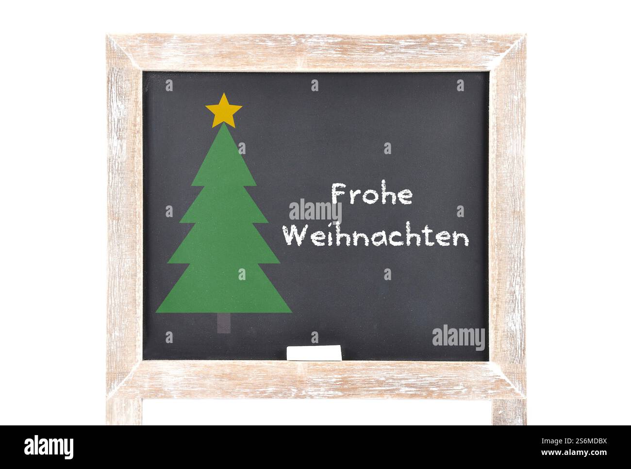Weihnachtswünsche auf einer Tafel Stockfoto