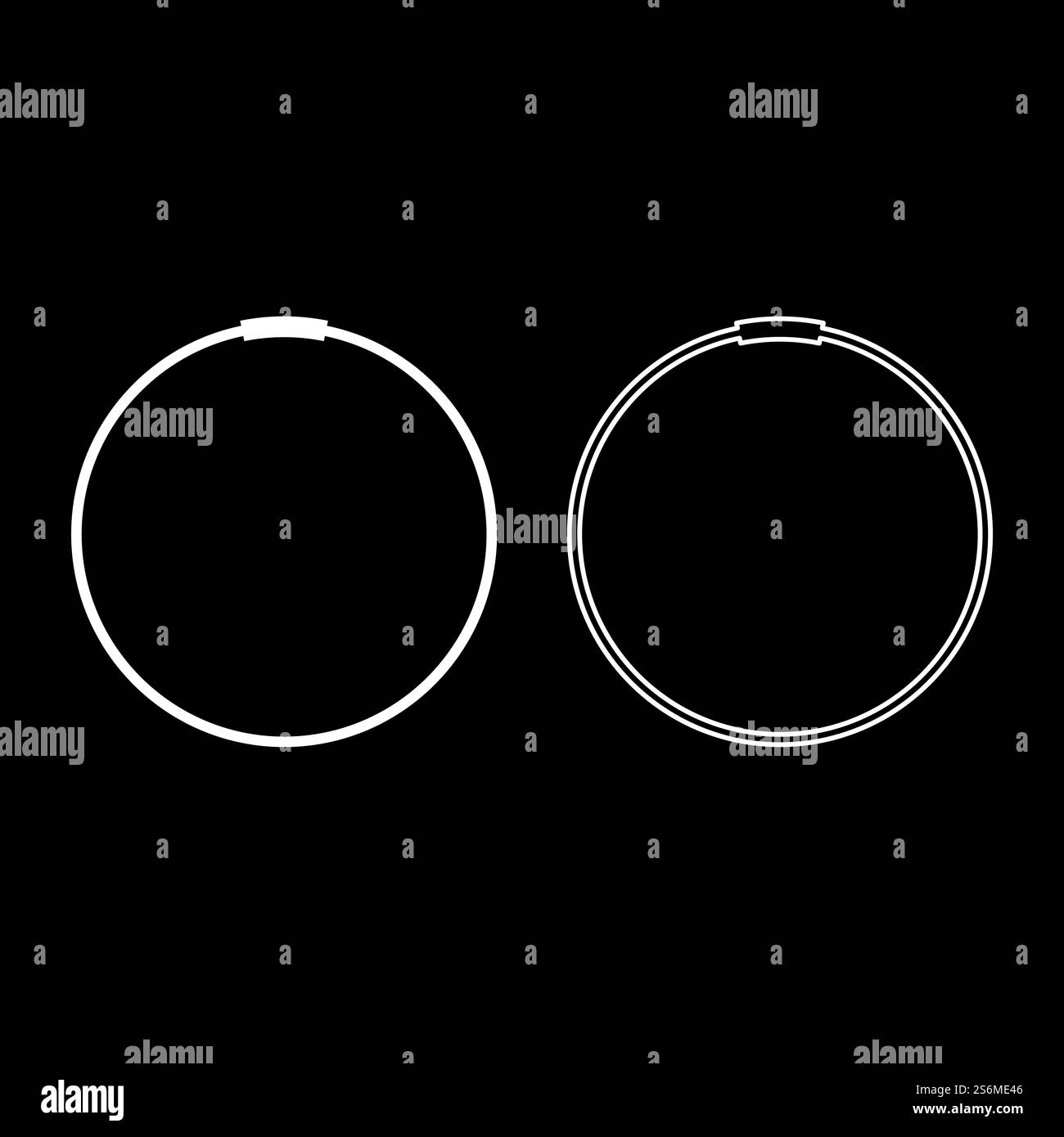 Lager mit Gewindeanschluss für PipesHomut reten Befestigung für Rohr Symbol weiß Farbe Vektor Illustration flach Stil einfache Bildsatz. Lager mit Gewindeanschluss für PipesHomut reten Befestigung für Rohr Symbol weiß Farbe Vektor Illustration flach Stil Bild Satz Stock Vektor