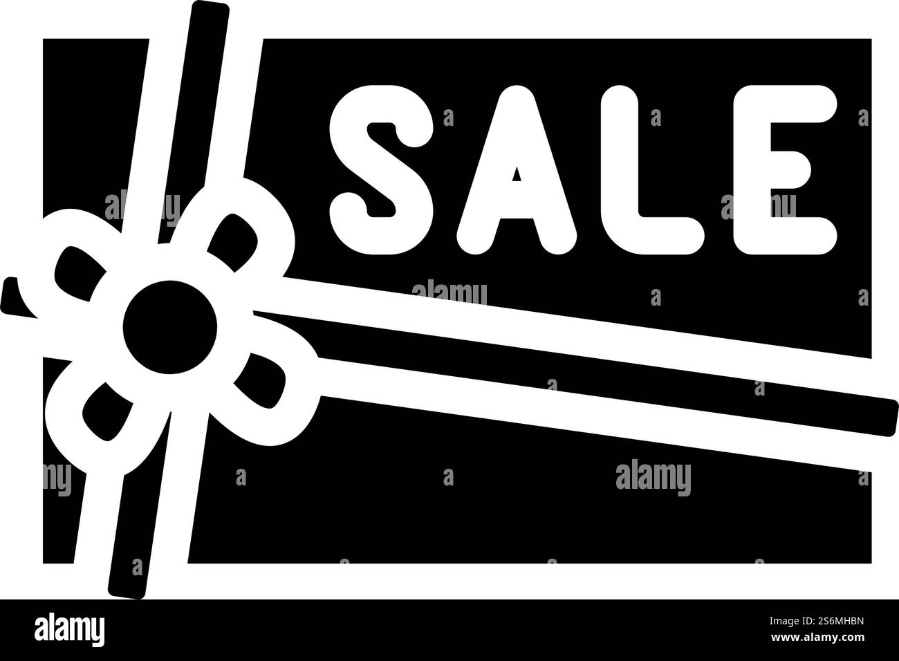 Präsentieren Sie Verkaufskarte Glyphe Symbol Vektor. Legen Sie ein Schild mit der Verkaufskarte vor. Schwarze Abbildung des isolierten Kontursymbols. Präsentieren Sie Verkaufskarte Glyph-Symbol-Vektor-Illustration Stock Vektor